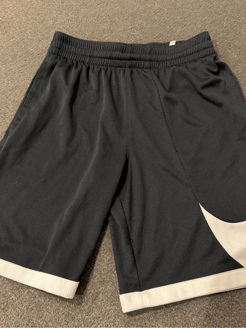 Nike Black Men's Athletic Shorts with White Accents